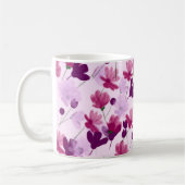 Mug Joli Fleur sauvage De Ressort Violet Et Rose Mauve (Gauche)