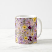 Mug Joli Fleur sauvage Whimsical En Rose Et Jaune (Devant droit)