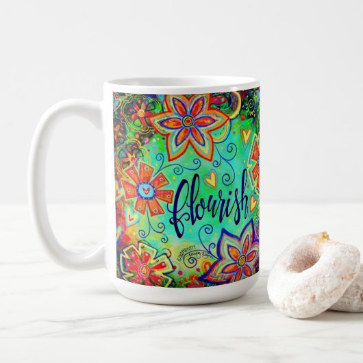 Mug Joli Floral Floral Inspiration Girly (Avec donut)