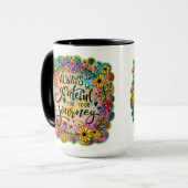Mug Joli floral gracieux pour votre devis de voyage (Devant gauche)