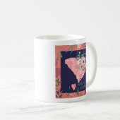 Mug Joli Floral I Love South Carolina State Map (Devant droit)