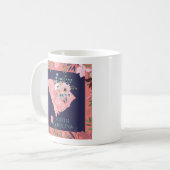 Mug Joli Floral I Love South Carolina State Map (Devant gauche)