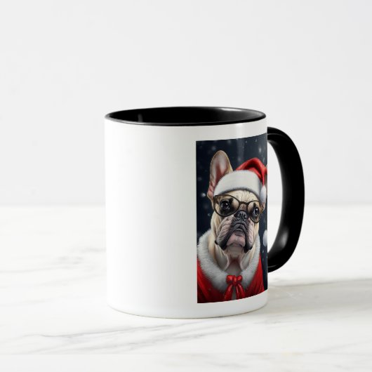 Mug Joli French Bulldog Père Noël Noël Conception (Devant droit)