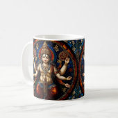 Mug Joli Garnesh Dieu Vivid mosaïque vif vitrail (Devant gauche)