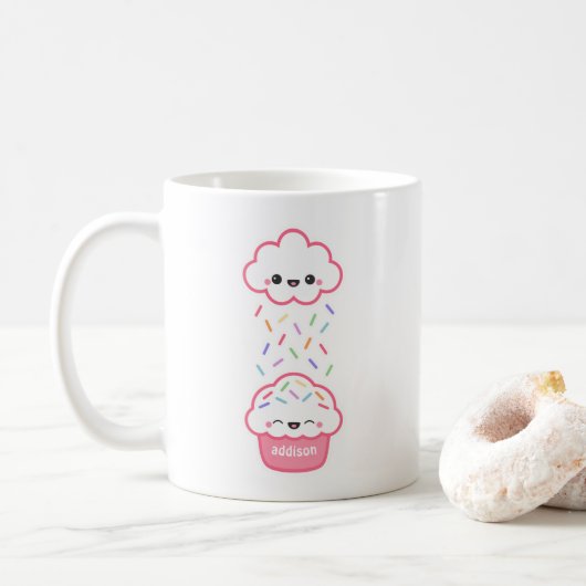 Mug Joli gâteau avec paillettes (Avec donut)