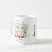 Mug Joli Gemini Twins Aquarelle Bull Zodiac Monogramme (Devant gauche)