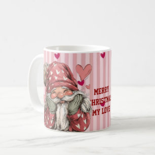 Mug Joli gnome de la Saint-Valentin "Joyeux Noël mon a