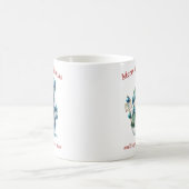 Mug Joli gnome de Noël avec foulard bleu et casquette (Centre)