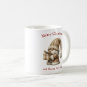 Mug Joli gnome en tricot couleur ivoire de Noël avec c (Devant droit)