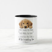 Mug Joli Golden Retriever Chien drôle Personnalisé (Centre)
