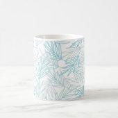 Mug Joli Gris Et Bleu Feuillus (Centre)