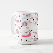 Mug Joli Halloween tropical – Fantômes et flamants ros (Devant gauche)