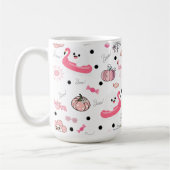 Mug Joli Halloween tropical – Fantômes et flamants ros (Gauche)
