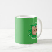 Mug Joli hamster jour de la Saint-Patrick regardant à (Devant droit)