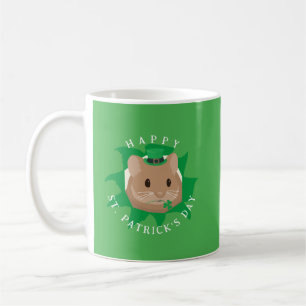 Mug Joli hamster jour de la Saint-Patrick regardant à