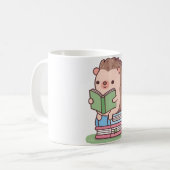 Mug Joli Hérisson Lire Un Livre (Devant gauche)