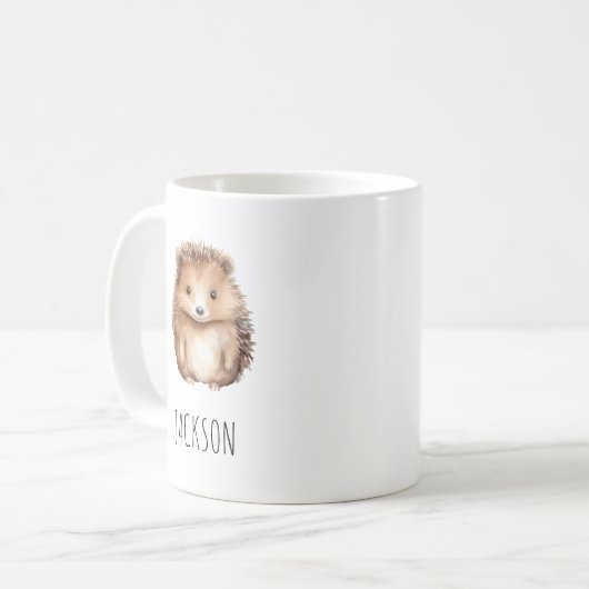 Mug Joli Hérisson ! monogramme simple (Devant gauche)
