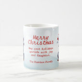 Mug Joli Hippopotame Santa Hat Snowy Noël (Centre)