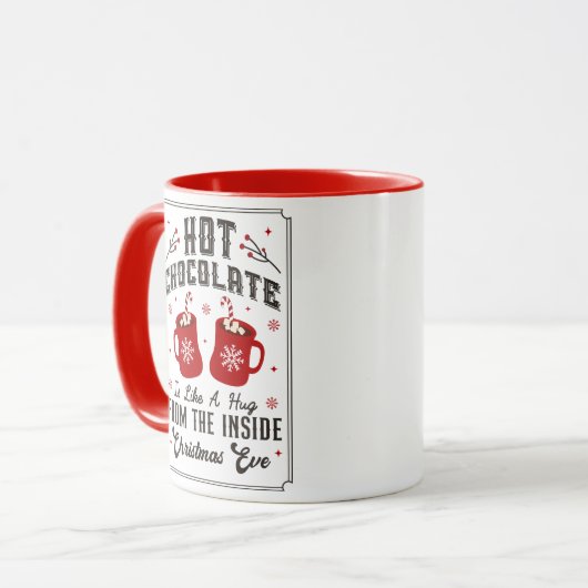 Mug Joli hiver Chocolat chaud Joyeux Noël (Devant gauche)