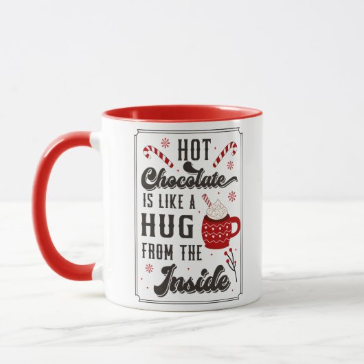 Mug Joli hiver Chocolat chaud Joyeux Noël (Gauche)