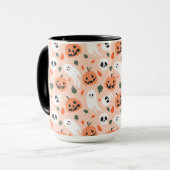 Mug Joli Jack-O-Lanterne et Motif fantôme (Devant gauche)