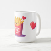 Mug Joli jeu de mots sur les frites pour la Saint-Vale (Devant droit)