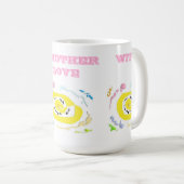 Mug Joli joli type de fleur jaune motif (Devant droit)