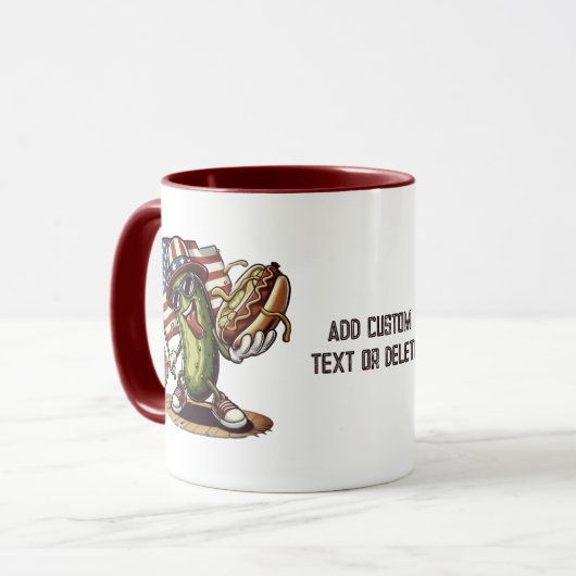 Mug Joli joueur de Pickleball avec USA Flag Sports (Devant gauche)