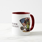 Mug Joli joueur de Pickleball avec USA Flag Sports (Devant droit)