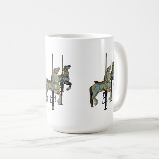 Mug Joli Joyeux Parcours Carrousel Chevaux Motif (Devant droit)