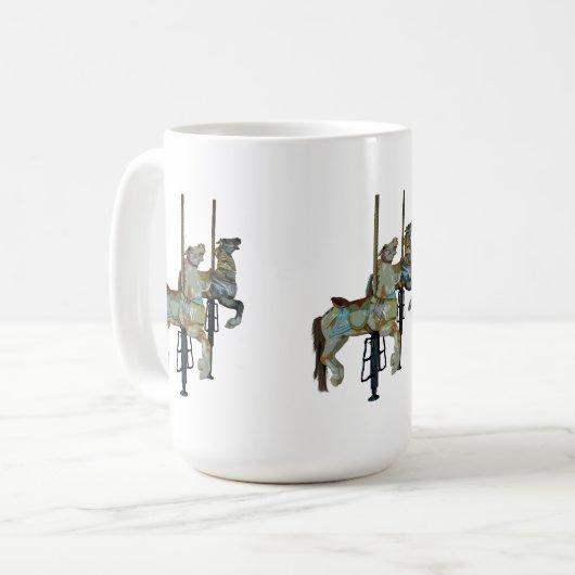 Mug Joli Joyeux Parcours Carrousel Chevaux Motif (Devant gauche)