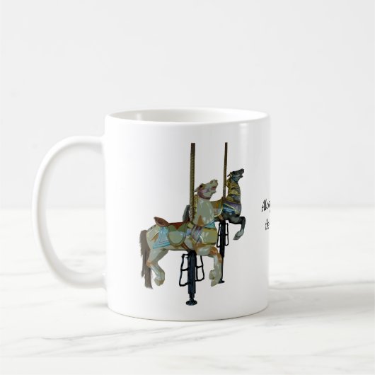 Mug Joli Joyeux Parcours Carrousel Horses Citation (Gauche)