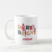 Mug Joli Joyeux Rouge Vert Et Joyeux Noël (Gauche)