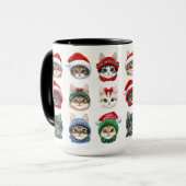 Mug Joli Kitties en Casquette d'hiver (Devant gauche)
