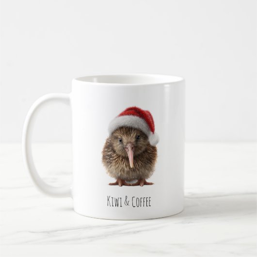 Mug Joli Kiwi de Noël, personnalisé (Gauche)
