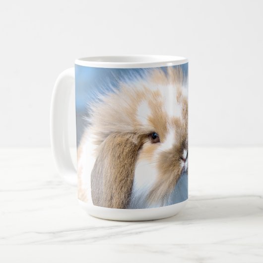 Mug Joli lapin blanc et brun flamand (Devant gauche)