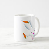 Mug Joli lapin blanc et carottes (Devant droit)