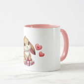Mug Joli lapin de la Saint-Valentin  (Devant droit)