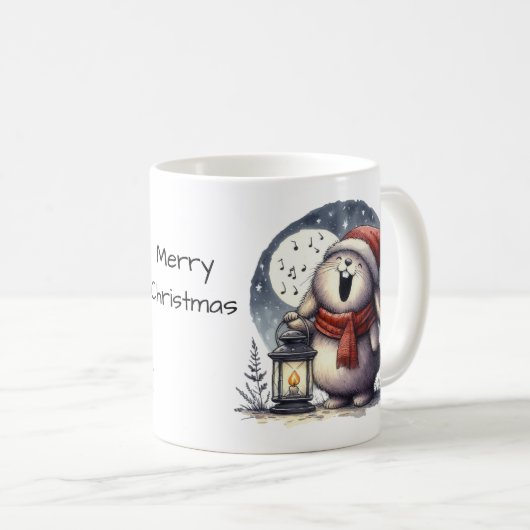 Mug Joli lapin de Noël (Devant droit)
