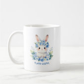 Mug Joli lapin de Pâques aquarelle avec hydrangea (Gauche)