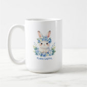 Mug Joli lapin de Pâques aquarelle avec hydrangea (Gauche)