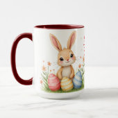 Mug Joli Lapin de Pâques Beau Collection Populaire (Gauche)