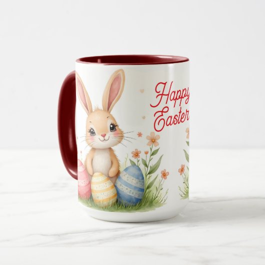 Mug Joli Lapin de Pâques Beau Collection Populaire (Devant gauche)