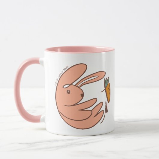 Mug Joli lapin et l'art animal de la carotte (Gauche)