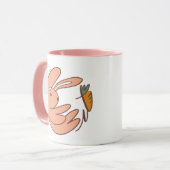 Mug Joli lapin et l'art animal de la carotte (Devant gauche)