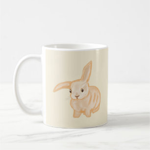 Mug Joli lapin lapin Brown - transparent sur beige.