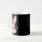 Mug Joli lapin Lapin Face Leopard Bow Girls Happy Eas (Devant gauche)