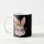 Mug Joli lapin Lapin Face Leopard Bow Girls Happy Eas (Gauche)