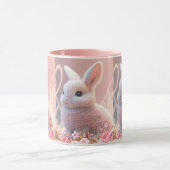 Mug Joli lapin lapin rose Floral Dreamy Arrière - plan (Centre)