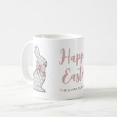 Mug Joli Lapin Rose Joyeuses Pâques (Devant gauche)